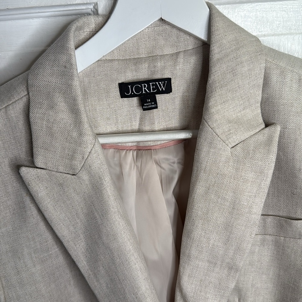 J. Crew Alexandra Linen Single-Button Blazer - Picture 7 of 13